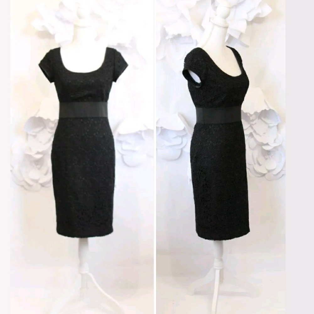 WHBM Lace Cocktail Dress 2|XS Black LBD STUNNING